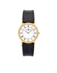 Baume et Mercier Ref. 15605 | gold wristwatch | 1990s | Quartz movement | White dial with roman numerals | Case n. 1645760 | Cal. BM9098 | Diam. mm 35