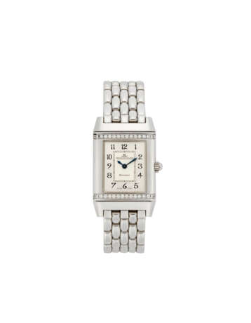 Jaeger-LeCoultre, Reverso, Petite Taille Ref. 265.8.08 | steel wristwatch | Year 1998 | Quartz movement | Silvered dial with arabic numerals | Case n. 1871421 | Cal. 608 | Size mm 21x33 | box and paper - Foto 1