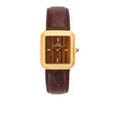 Jaeger-LeCoultre "Cioccolatino" Ref. 6031.21 | gold wristwatch | 1970s | Manual-wind movement | Wood dial with indexes | Case n. 1359028 | Cal. 841 | Size mm 26x30 | (slight defects) - фото 1