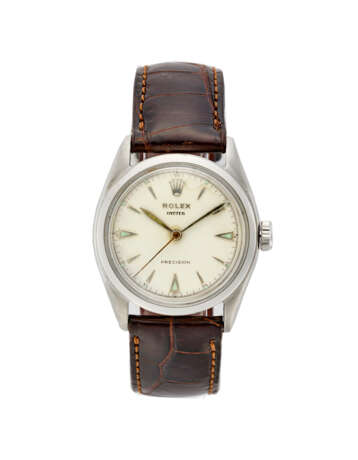 Rolex, Oyster Precision Ref. 6022 | steel wristwatch | Year 1957 | Manual-wind movement | Silvered dial with indexes | Case n. 30**20 | Diam. mm 33 - photo 1