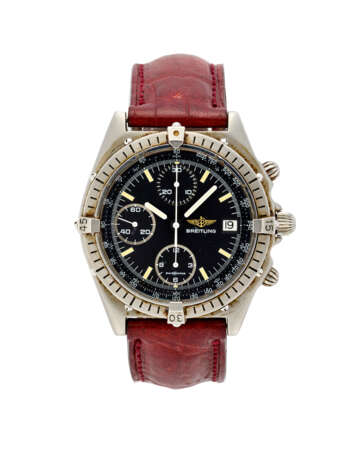 Breitling, Chronomat Ref. 81950 | steel wristwatch | 1980s | Automatic movement | Black dial with indexes, sub-dials and date | Case n. 7616 | Cal. 7750 | Diam. mm 39 - фото 1