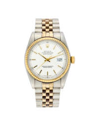 Rolex, DateJust Ref. 16013 | steel and gold wristwatch | Year 1978 | Automatic movement | White dial with indexes and date | Case n. 5826184 | Movement n. 214200 | Cal. 3035 | Diam. mm 36