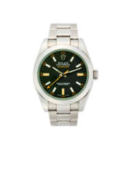 Rolex, Milgauss "Vetro verde" Ref. 116400GV | steel wristwatch | Year 2008 | Automatic movement | Black dial with indexes | Case n. M558586 | Movement n. 3 2292736 | Cal. 3131 | Diam. mm 40 | Full-set