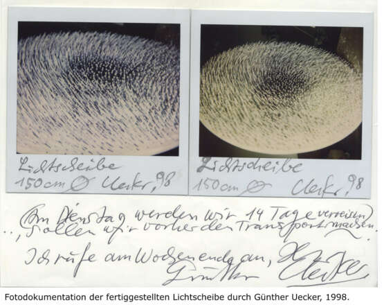 Günther Uecker. Lichtscheibe (Spirale) - Foto 11