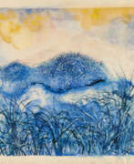 Watercolor. George Grosz. Blue Landscape Cape Cod