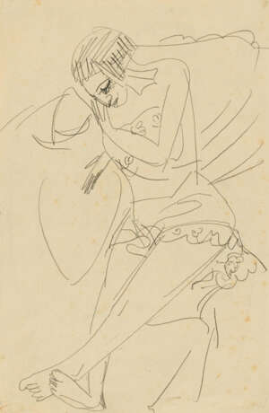 Ernst Ludwig Kirchner. Sitzende Erna - Foto 1