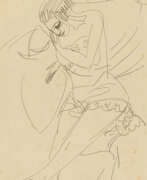 Pencil. Ernst Ludwig Kirchner. Sitzende Erna