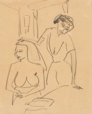 Ernst Ludwig Kirchner. Zwei Frauen (Nackte und bekleidete Frau) - photo 1