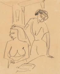 Ernst Ludwig Kirchner. Zwei Frauen (Nackte und bekleidete Frau)