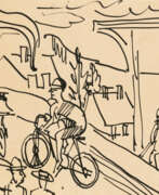 Tusche. Ernst Ludwig Kirchner. Radrennen