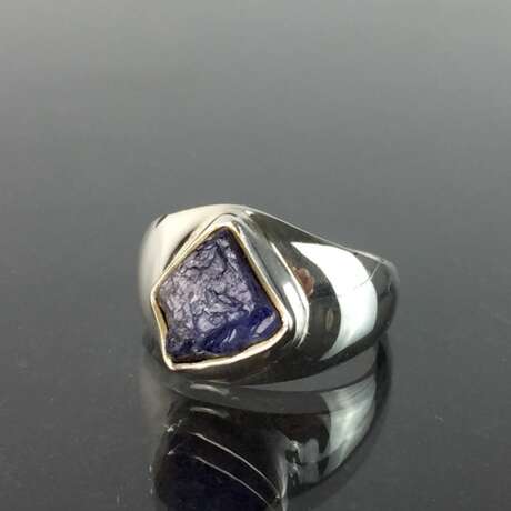 Formschöner Ring mit natürlichem Tansanit von ca. 7 Karat in Silber 925. - Foto 2