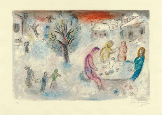 Marc Chagall. Le Repas Chez Dryas (Aus: Daphnis et Chloé) - Foto 1