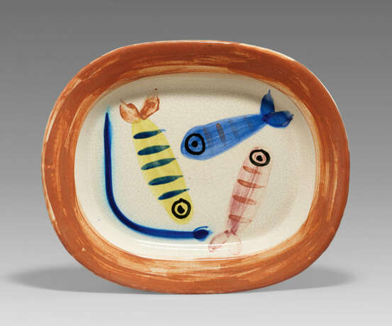 Pablo Picasso Ceramics. Four Polychrome Fishes - Foto 1