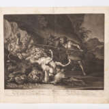 RIDINGER, JOHANN ELIAS (Ulm 1698-1767 Augsburg), 4 Blatt Mezzotinto "Die vier Kontinente": Asia, Africa, Europa und America, - Foto 4
