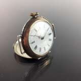 Damen-Taschenuhr / Damen-Armbanduhr: Silber 800, Rotgold-Rand (Galonné), fein graviert, Zylinder-Hemmung, 1900, sehr gut - Foto 1