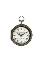 Fr.s Esquivillon | silver pocket watch | 17th/18th century | Key-wind movement | White dial with roman numerals | Case n. 51511 | Movement n. 51511 | Diam. mm 53 | (defects)