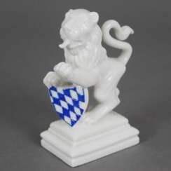 Porzellanfigur "Bayerischer Wappenlöwe" - Nymphenburg, Model…
