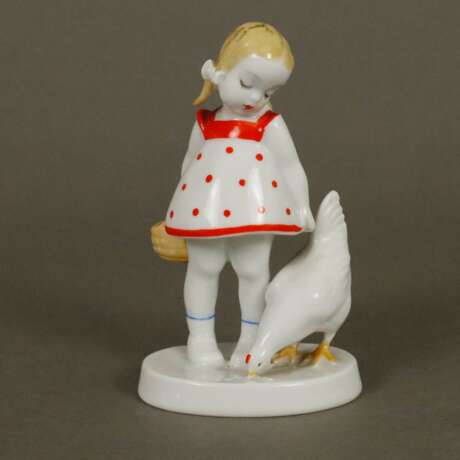 Seltene Porzellanfigur "Mädchen mit Huhn" - Rosenthal, Kunst… - photo 1