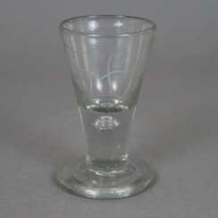 Rustikales Trichterglas - farbloses Glas, klassische Trichte…