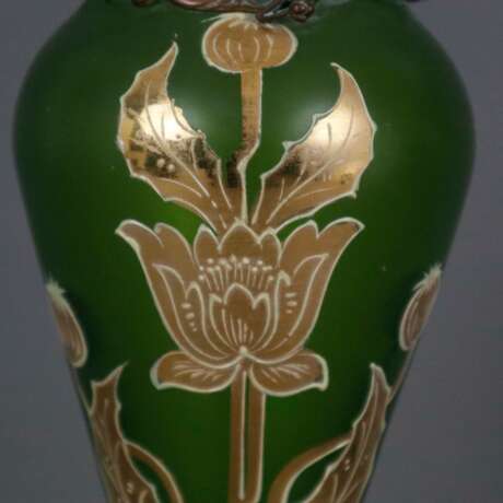 Jugendstil-Glasvase mit Metallmontur - wohl Frankreich um 19… - photo 4