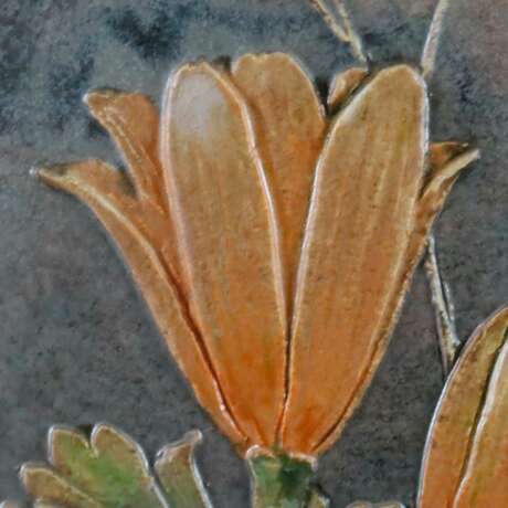 Große Keramik-Wandfliese mit floralem Jugendstil-Motiv - Sta… - фото 3