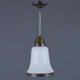 Jugendstil-Deckenlampe - Anfang 20. Jh., glockenförmiger Gla… - photo 2