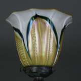 Jugendstil Tischlampe - um 1900/10, floral reliefierter Meta… - Foto 6