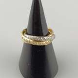 Trinity-Ring mit Diamanten - dreifarbig: Weiß-/Rosé-/Gelbgol… - photo 1