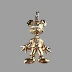 Goldanhänger "Mickey Mouse" - Gelbgold 585/000, verso gemark…