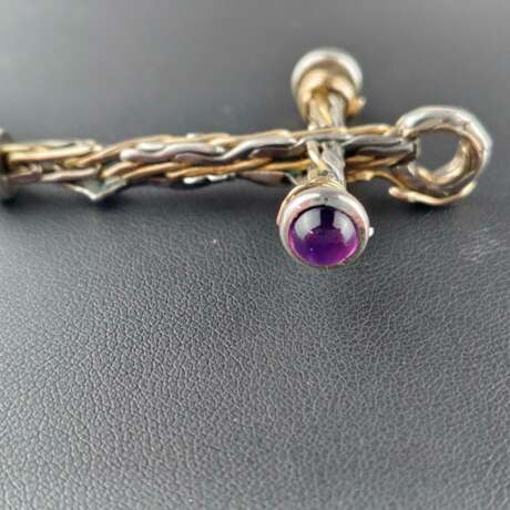 Kruzifix-Anhänger aus Silber und Gold mit Amethystzier - Uni… - photo 6