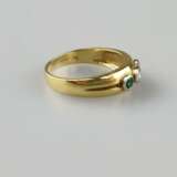 Goldring - Gelbgold 750/000 (18K), gestempelt, Besatz mit 1… - фото 3