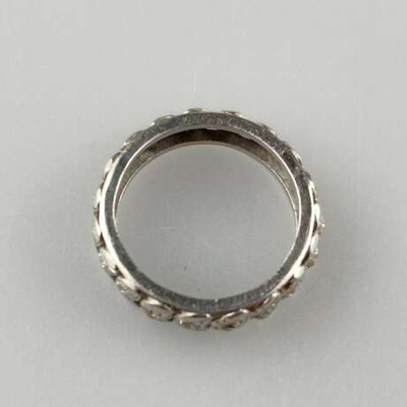 Memory-Ring mit kleinen Diamanten - Platin, 1940er Jahre, ru… - фото 5