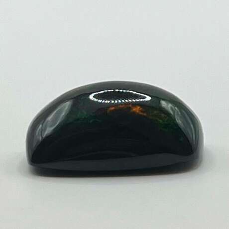 Schwarzer Opal - 5,31 ct., schwarz mit Farbenspiel, Kissensc… - Foto 3
