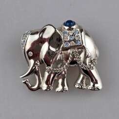 Vintage-Brosche „Elefant“ -- Henkel & Grosse (Pforzheim), Me…