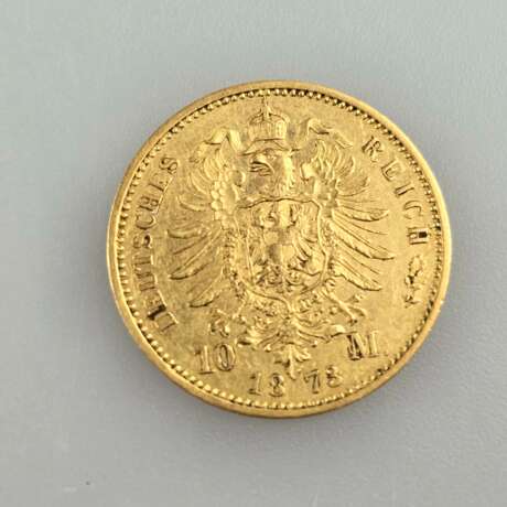 Goldmünze 10 Mark 1873- Deutsches Kaiserreich, Wilhelm Deuts… - Foto 2