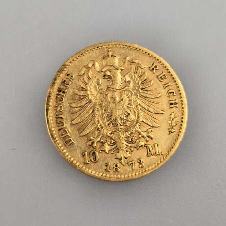 Goldmünze 10 Mark 1873 - Deutsches Kaiserreich, Wilhelm Deut… - фото 2