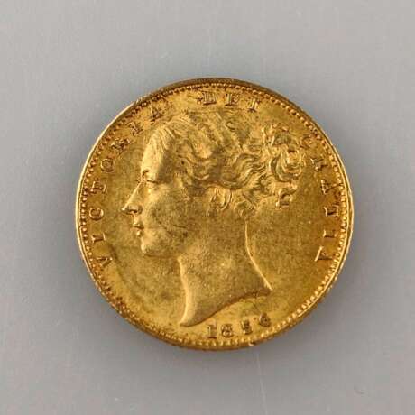 Goldmünze Sovereign "Young Head" 1856 - Großbritannien, Vict… - фото 1