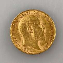Goldmünze Sovereign 1904 - Großbritannien, Edwardus VII D: G…
