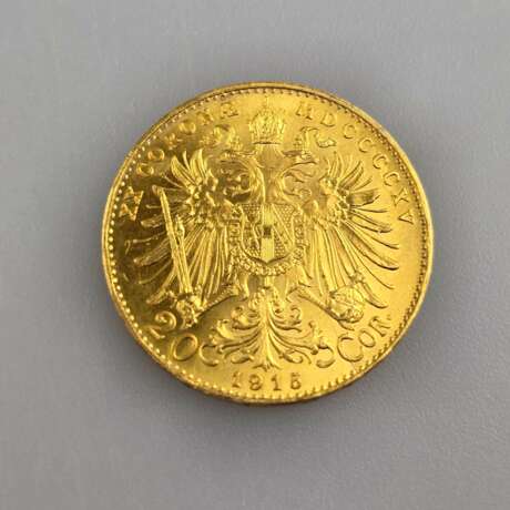 Goldmünze 20 Goldkronen 1915 - Österreich, Kaiser Franz Jose… - photo 2