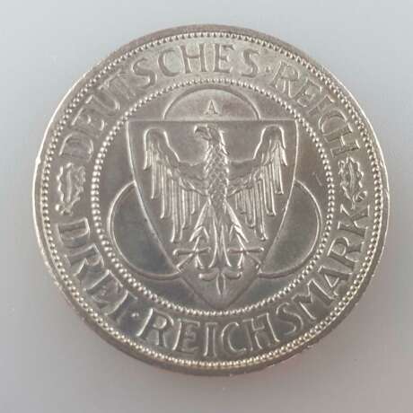 Silbermünze 3 Reichsmark 1930 - Weimarer Republik, " Rheinla… - photo 2