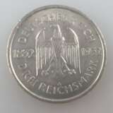 Silbermünze 3 Reichsmark 1932 - Weimarer Republik, "J.W. v.… - Foto 2