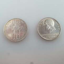 Zwei Silbermünzen 3 Reichsmark 1929 - Weimarer Republik, 500…