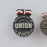 Drei Abzeichen "Union 1867" - 800er Silber, Emaildekor, Abze… - фото 2