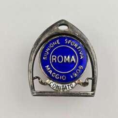 Italienisches Sportabzeichen - Rom 1909, Metall/Email, Schri…
