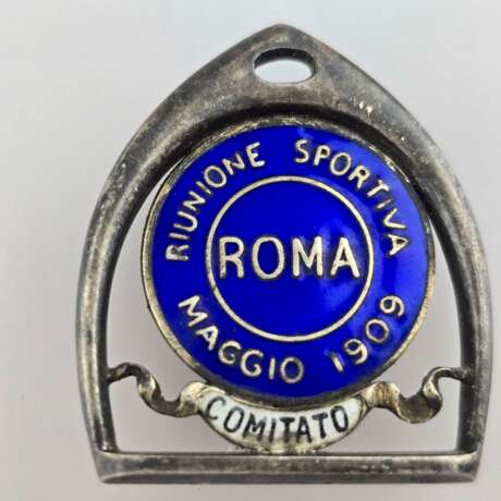 Italienisches Sportabzeichen - Rom 1909, Metall/Email, Schri… - Foto 2