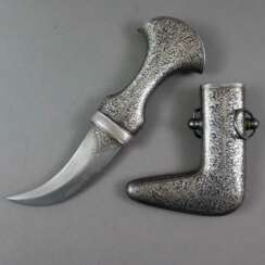 Silbertauschierter Eisen-Khanjar /-Jambyia - Indien 20.Jh.,…