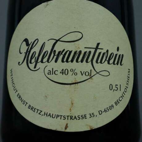 Hefebranntwein - Weingut Ernst Bretz, alc 40%, 0,5 Liter, Fü… - photo 4
