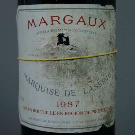 Weinkonvolut - 3 Flaschen 1987 Margaux, Marquise de Lassime,… - фото 4