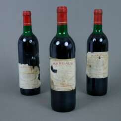 Weinkonvolut - 3 Flaschen 1987 Margaux, Marquise de Lassime,…