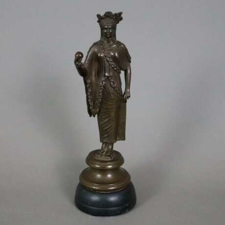 Figurine einer antiken Priesterin - Bronze, braun patiniert,… - Foto 1